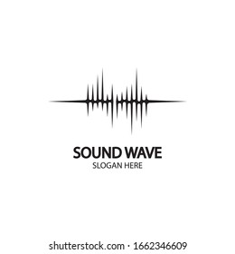 Sound waves vector illustration design template