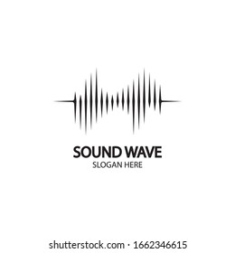 Sound waves vector illustration design template