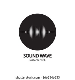Plantilla de diseño de ilustraciones vectoriales de ondas de sonido