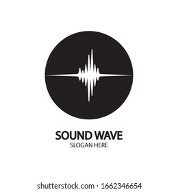 Plantilla de diseño de ilustraciones vectoriales de ondas de sonido