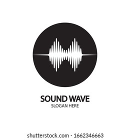 Sound waves vector illustration design template