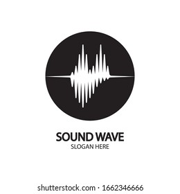 Sound waves vector illustration design template