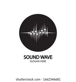 Sound waves vector illustration design template