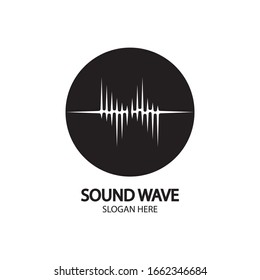 Sound waves vector illustration design template