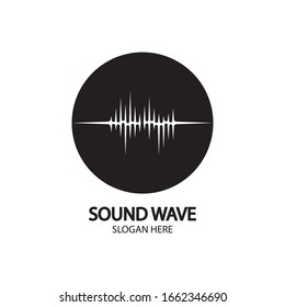 Sound waves vector illustration design template