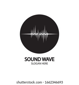 Sound waves vector illustration design template