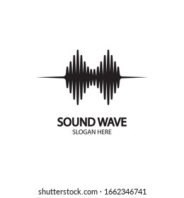 Sound waves vector illustration design template