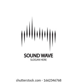 Plantilla de diseño de ilustraciones vectoriales de ondas de sonido