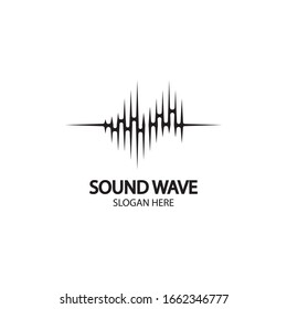 Sound waves vector illustration design template