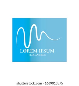 Sound waves vector illustration design template