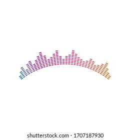 Sound waves vector illustration design 
