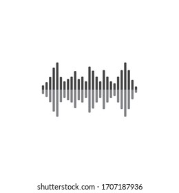 Sound waves vector illustration design 