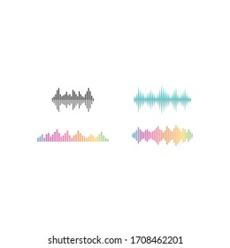 Sound waves vector illustration design 