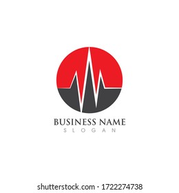 Sound waves vector illustration design template