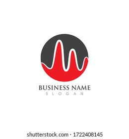 Sound waves vector illustration design template