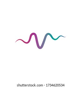 Plantilla de diseño de ilustraciones vectoriales de ondas de sonido