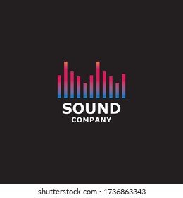 Sound waves vector illustration design template