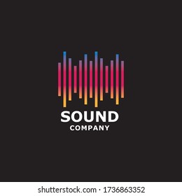 Sound waves vector illustration design template