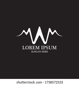 Sound waves vector illustration design template
