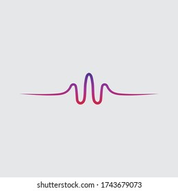Sound waves vector illustration design template