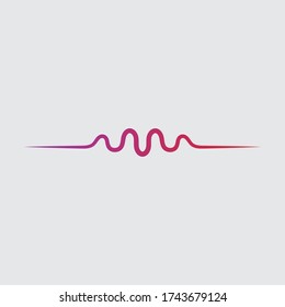 Sound waves vector illustration design template