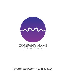 Sound waves vector illustration design template