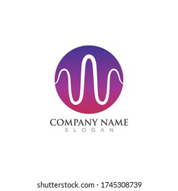 Sound waves vector illustration design template