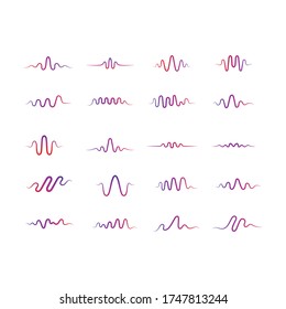 Sound waves vector illustration design template