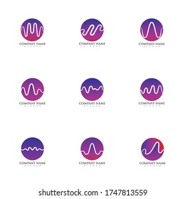 Sound waves vector illustration design template