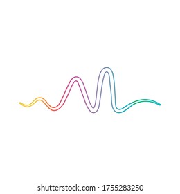 Sound waves vector illustration design template