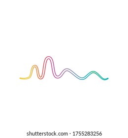 Sound waves vector illustration design template