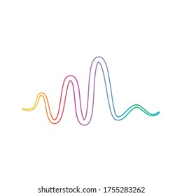 Sound waves vector illustration design template