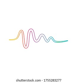Sound waves vector illustration design template