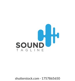 Sound waves vector illustration design template