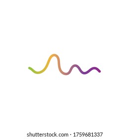 Plantilla de diseño de ilustraciones vectoriales de ondas de sonido