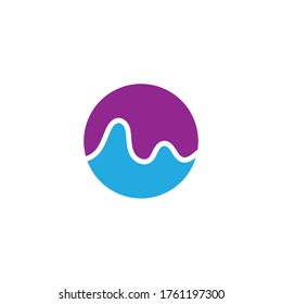 Sound waves vector illustration design template