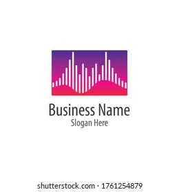 Sound waves vector illustration design template