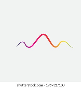 Sound waves vector illustration design template