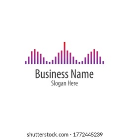 Sound waves vector illustration design template