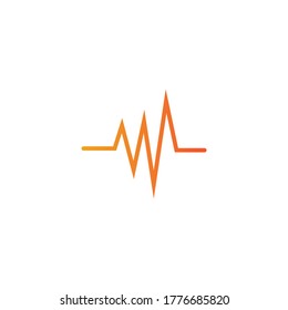 Plantilla de diseño de ilustraciones vectoriales de ondas de sonido