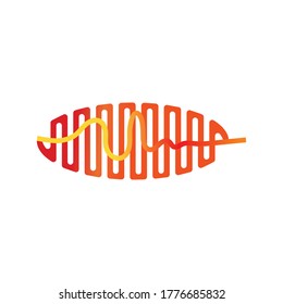 Sound waves vector illustration design template