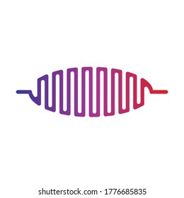 Sound waves vector illustration design template