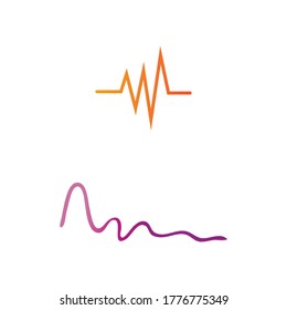 Sound waves vector illustration design template