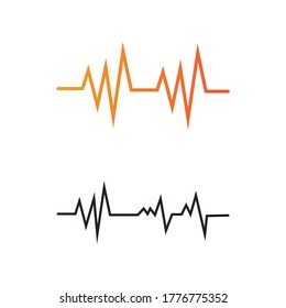 Sound waves vector illustration design template