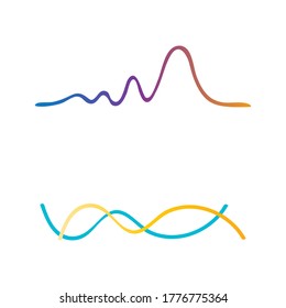 Sound waves vector illustration design template