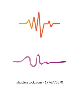 Sound waves vector illustration design template