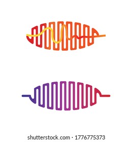 Sound waves vector illustration design template
