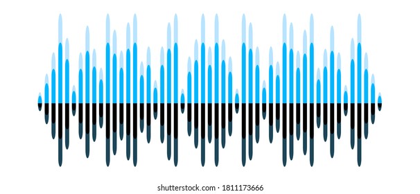 Sound waves vector illustration design template.