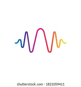 Sound waves vector illustration design template