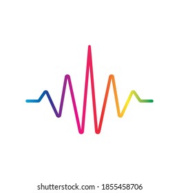 Sound waves vector illustration design template